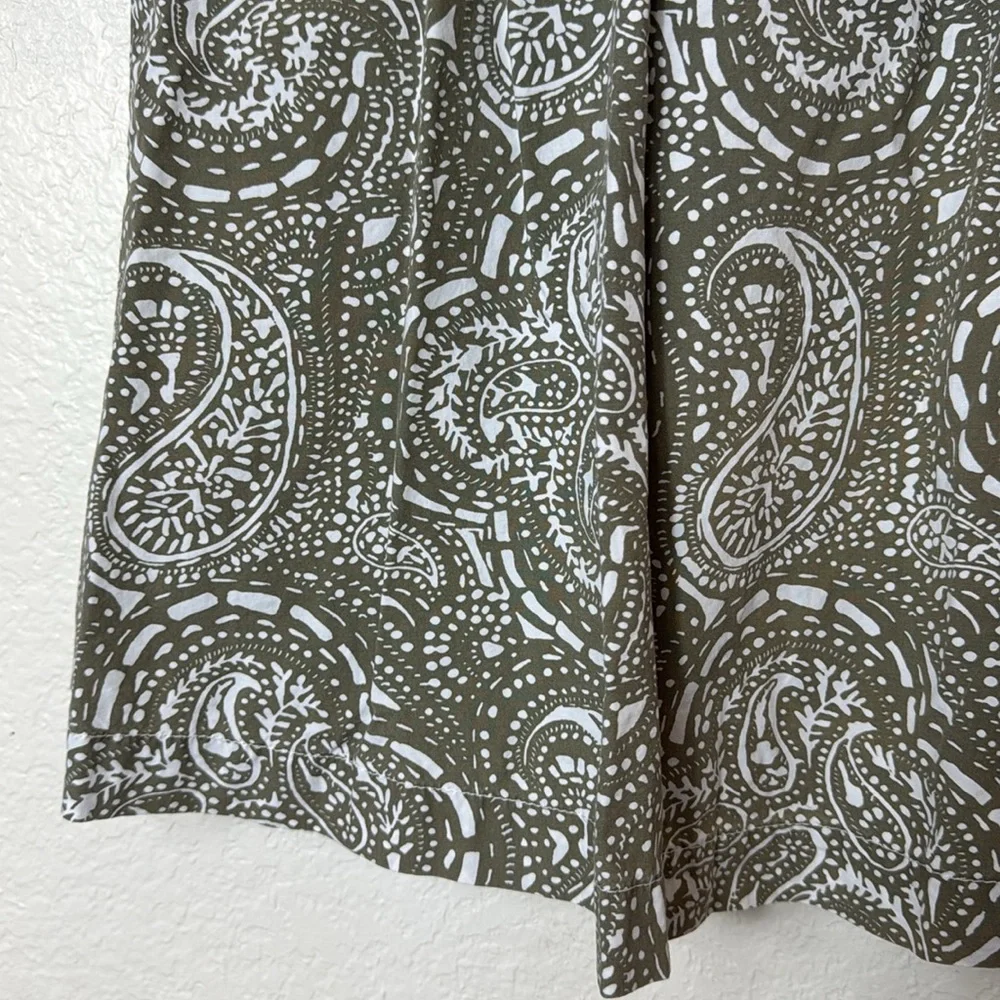 Gap Paisley Print Skirt in Green and White